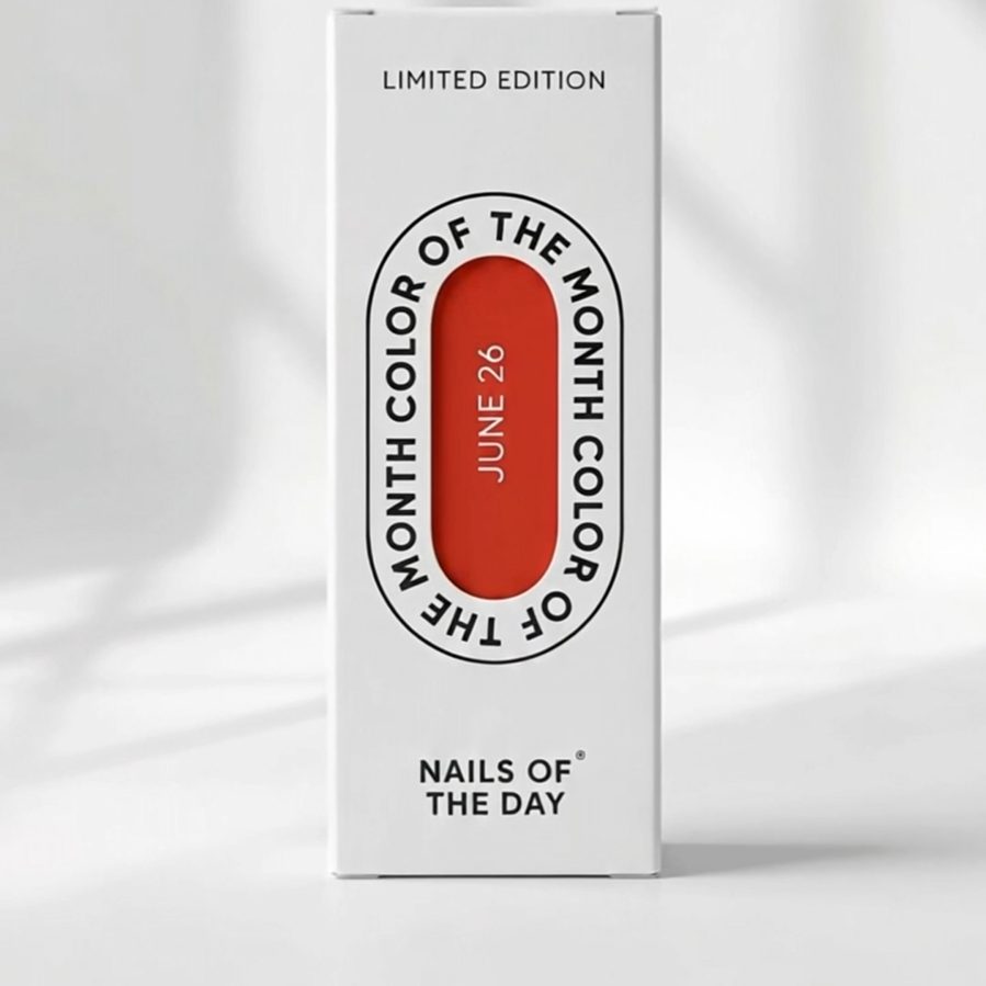 Product shot of a limited edition gel polish box